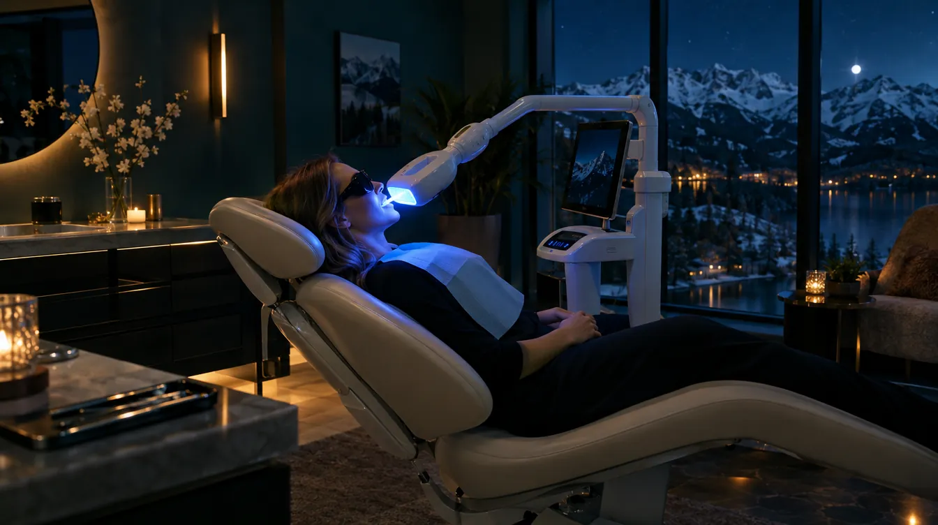 A whitening suite at night